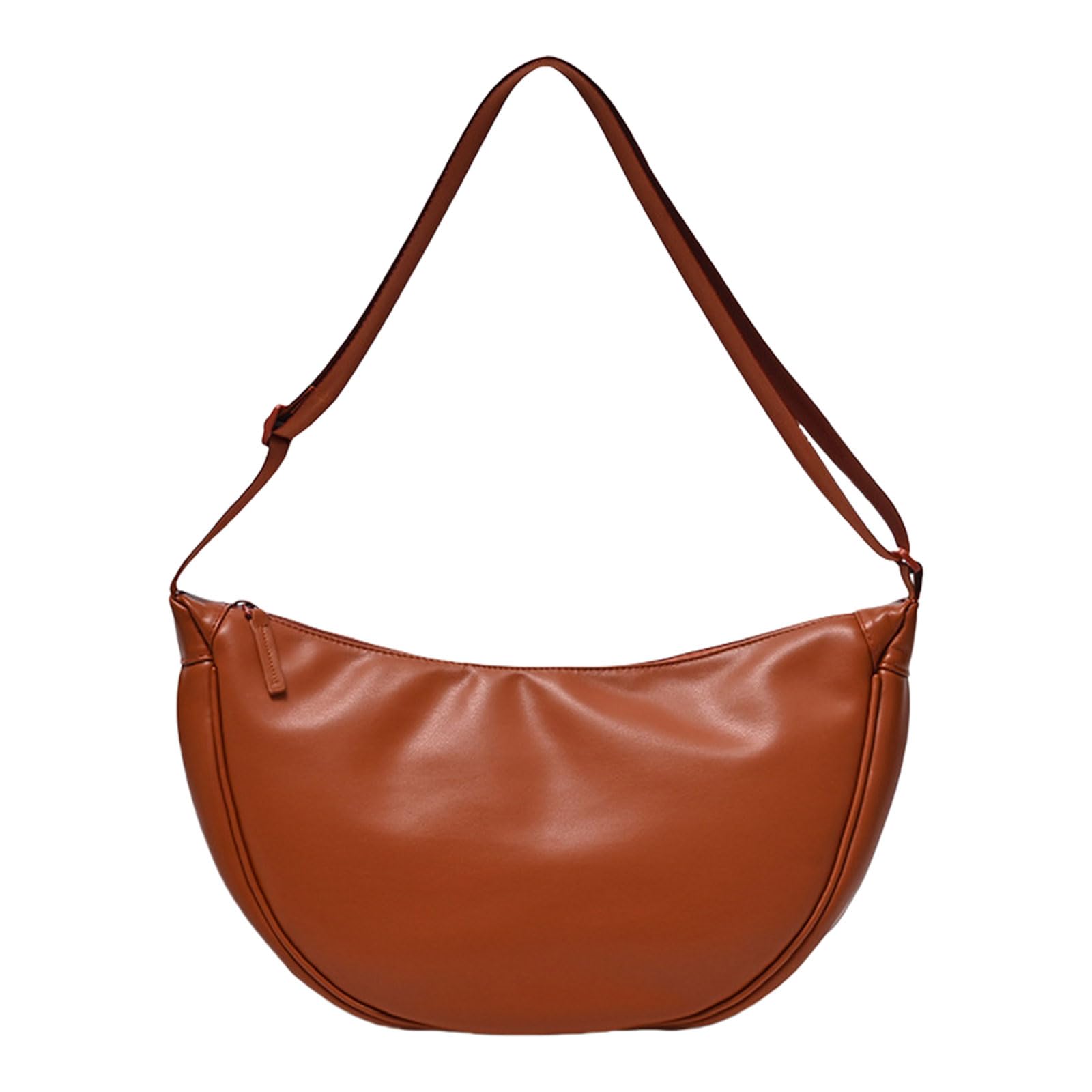Ubxvamm Half Moon Shaped PU Leather Crossbody Bag Large Capacity